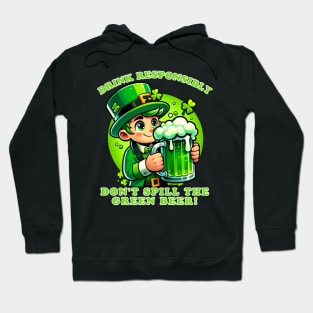 Cheers with Care: A Leprechaun's Reminder Hoodie